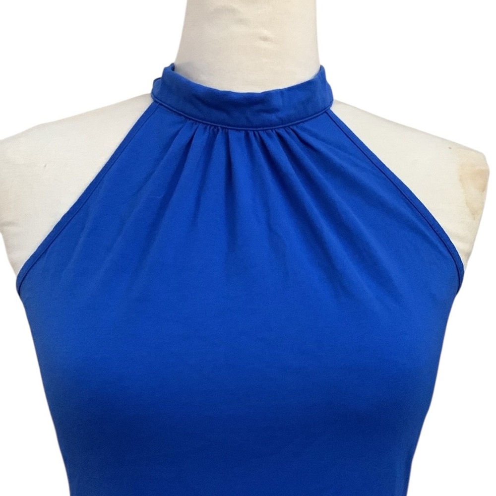 Ouges Pleated Halter Fit And Flare Dress - image 4